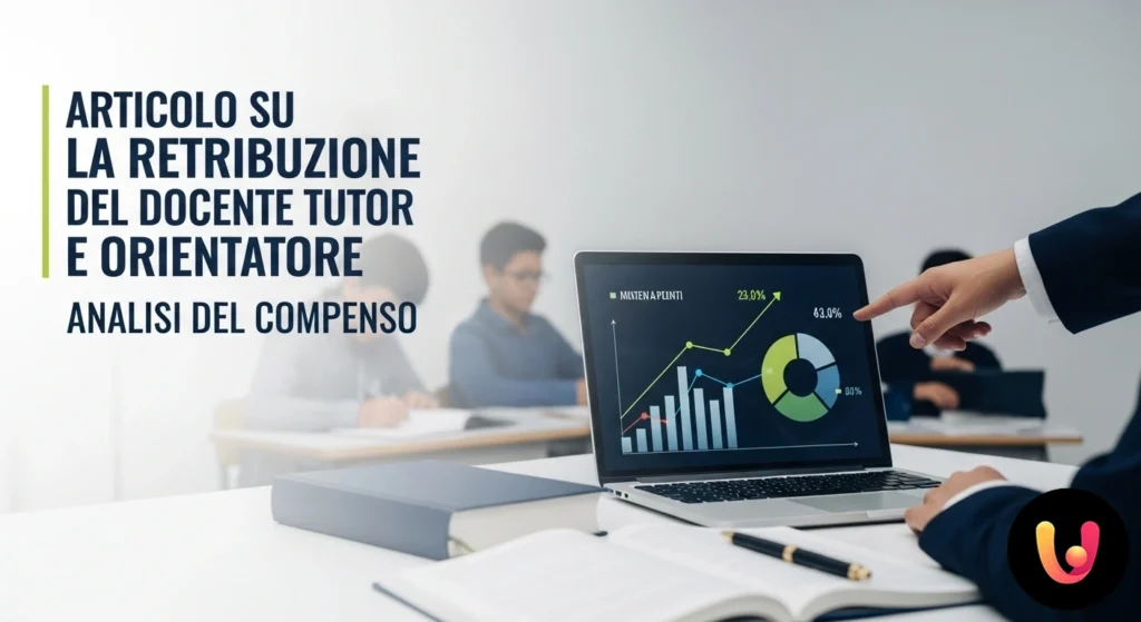 Infografik zur Vergütung der Tutor-Lehrkraft mit Finanzanalyse-Diagrammen und Euro-Symbolen.