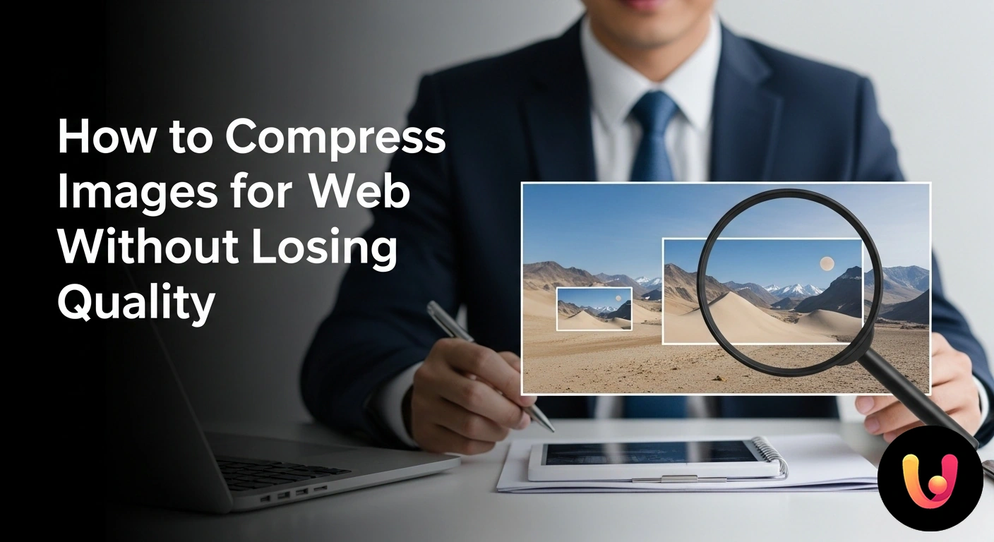 Ottimizzazione immagini: Riduci le dimensioni dei file mantenendo alta la qualità per il web. Confronto tra un'immagine originale ad alta risoluzione e la sua versione compressa, con dimensioni file ridotte ma qualità v