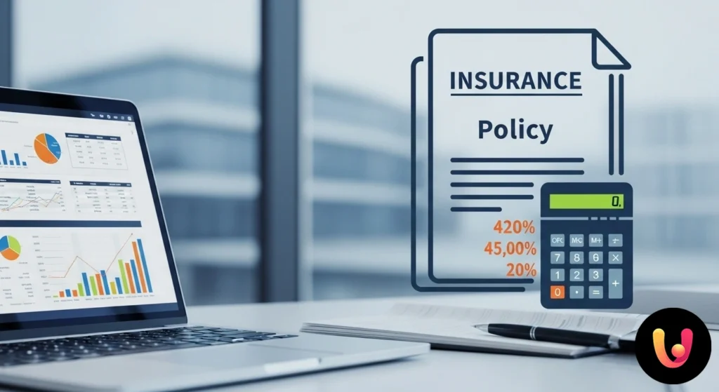 Régime forfaitaire et assurances : protections et avantages fiscaux Professionista che consulta documenti fiscali e un contratto di assicurazione, simboleggiando la gestione delle tutele nel fo