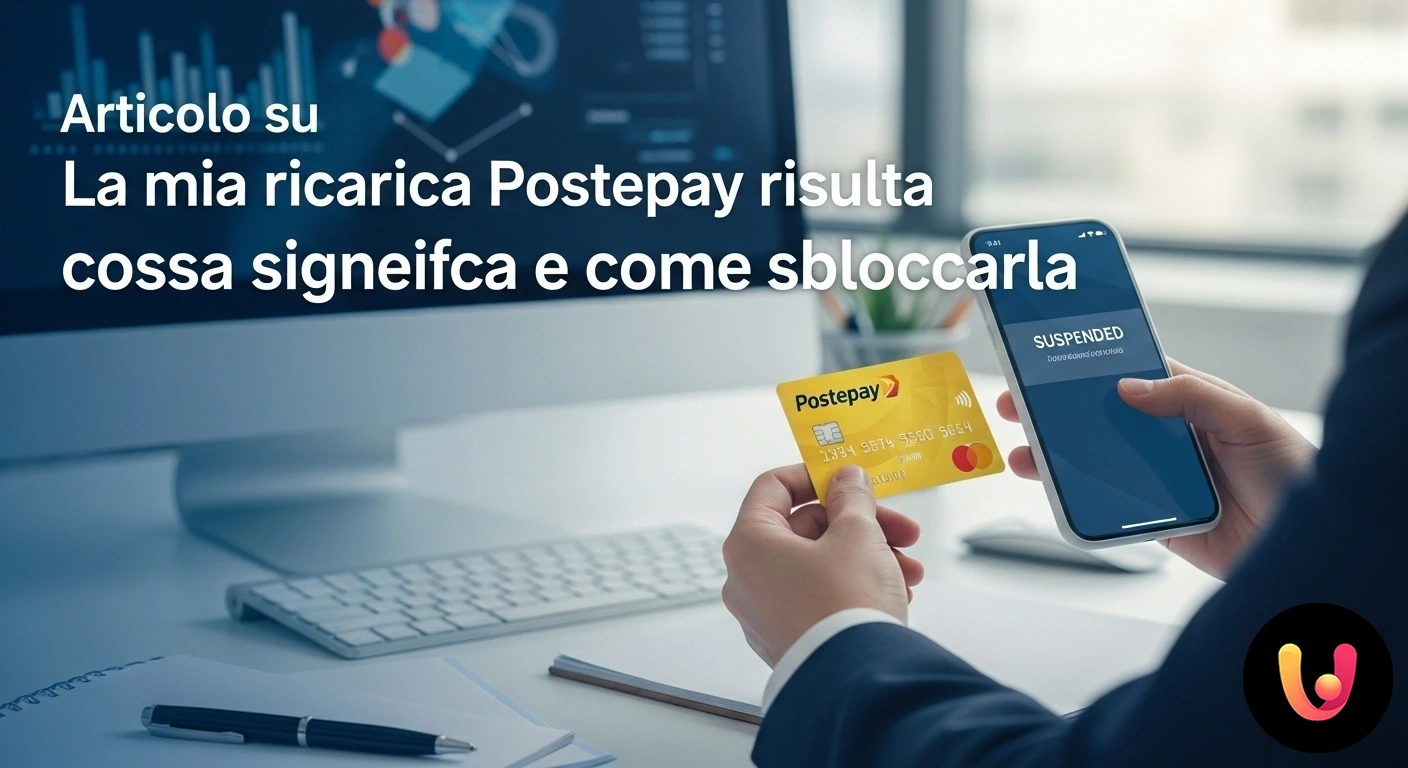 Ricarica Postepay sospesa? Scopri subito come risolvere il problema. Notifica di transazione sospesa sullo schermo di uno smartphone durante un tentativo di ricarica online.