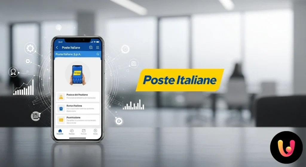 Schermata principale della nuova app poste italiane su uno smartphone che mostra le icone delle funzionalità principali.