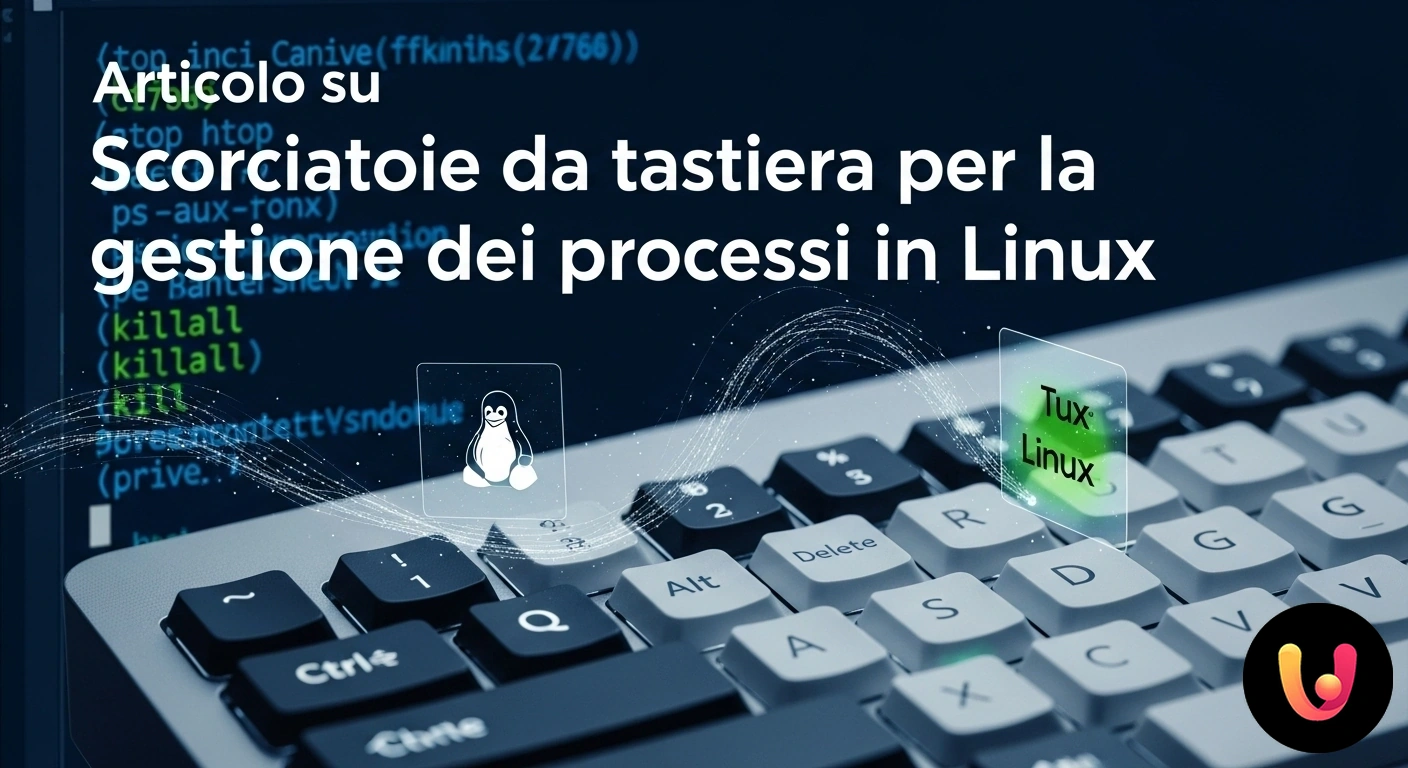 Scorciatoie da tastiera per ottimizzare la gestione dei processi su sistemi Linux. Terminale linux che mostra l'utility htop in esecuzione per il monitoraggio e la gestione dei processi di sistema attivi.