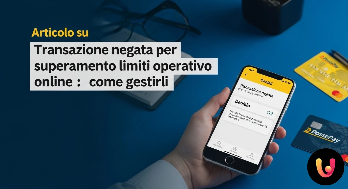 Limite Postepay Superato? Soluzioni per Pagamenti Online Negati Schermata di un computer che mostra un avviso di 'transazione negata' durante un pagamento online, con una carta postepay acc