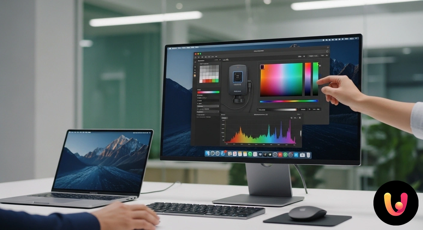 Calibrazione Monitor Mac: Guida per Colori Precisi e Professionali. Interfaccia dell'assistente calibrazione schermo su macos durante la regolazione del punto di bianco del display.