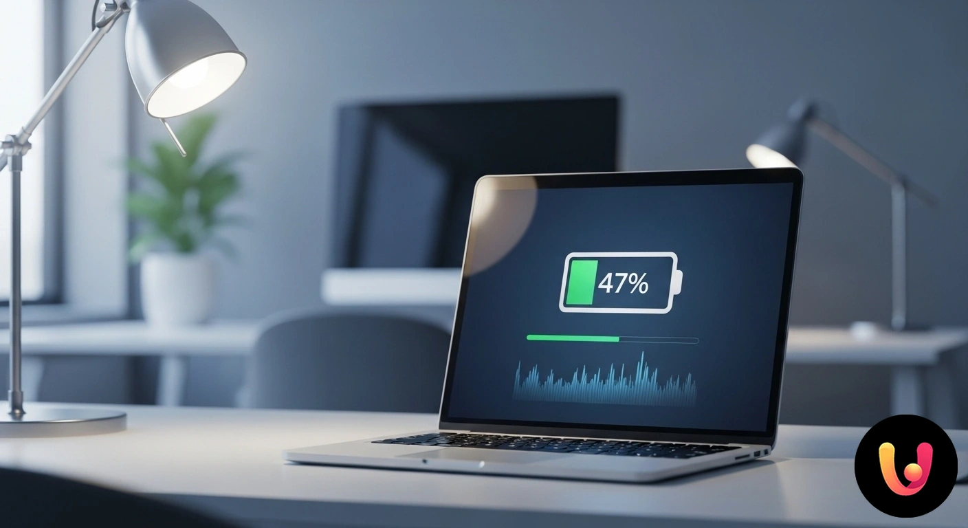 Percentuale batteria Windows bloccata? Scopri come risolvere il problema. Icona batteria sulla barra delle applicazioni di windows che mostra una percentuale fissa mentre il portatile è collegato all