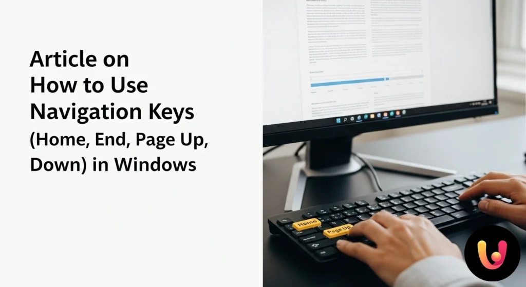 Tasti di navigazione home, end, pagina su e pagina giù evidenziati su una tastiera per computer.