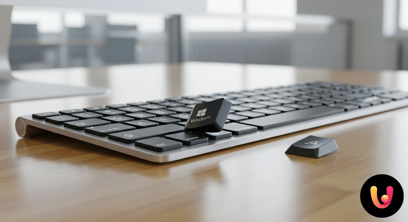 Tastiera non funzionante su Windows? Scopri le soluzioni rapide. Utente che preme un tasto su una tastiera di un laptop windows che non risponde ai comandi.