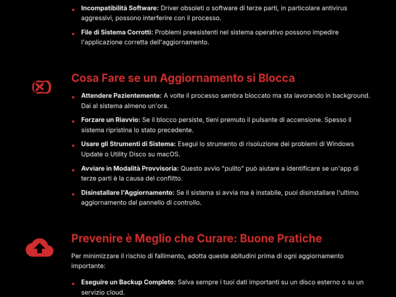 Infografica: Laptop bloccato dall'update? Ecco la soluzione definitiva