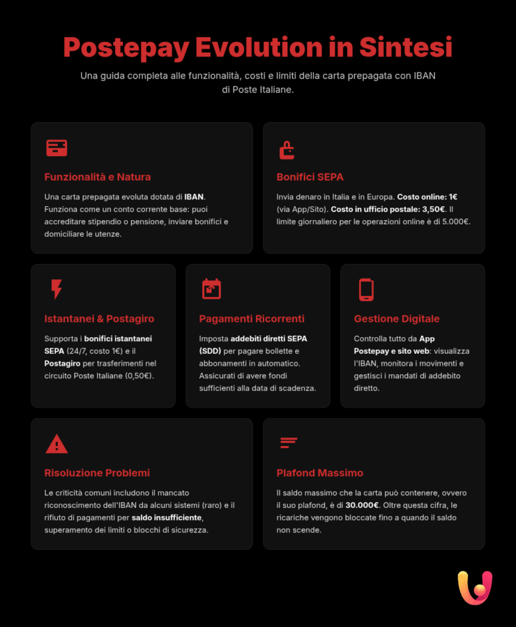 Gestione Avanzata Postepay Evolution: Guida a Bonifici, IBAN e Problemi