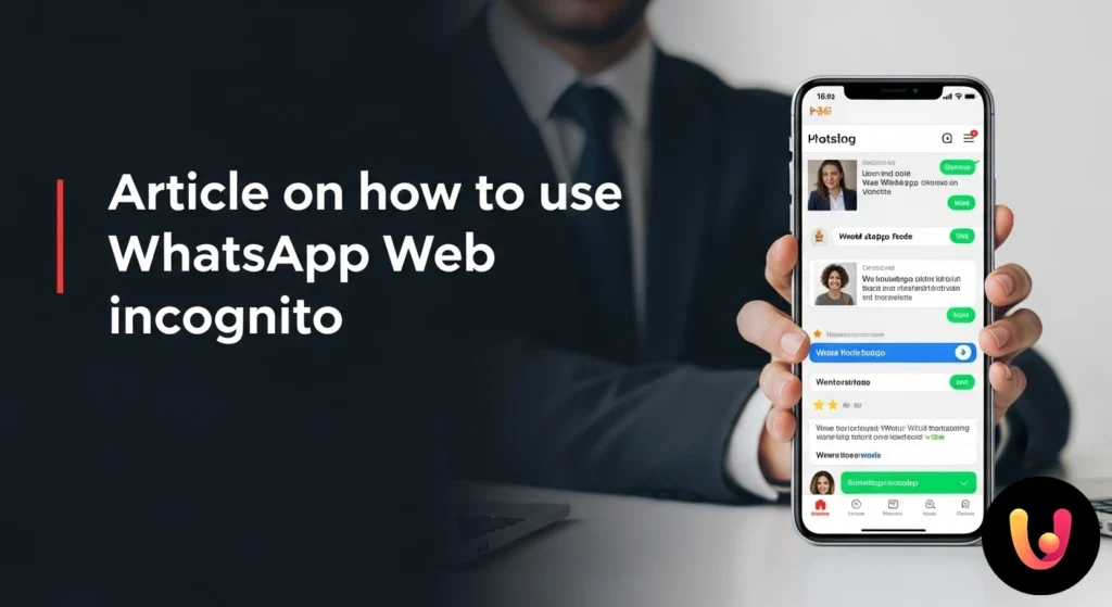 WhatsApp Web in incognito: rischi e segreti per la tua privacy Interfaccia di whatsapp web visualizzata sullo schermo di un computer, con l'icona della modalità di navigazione in incognito