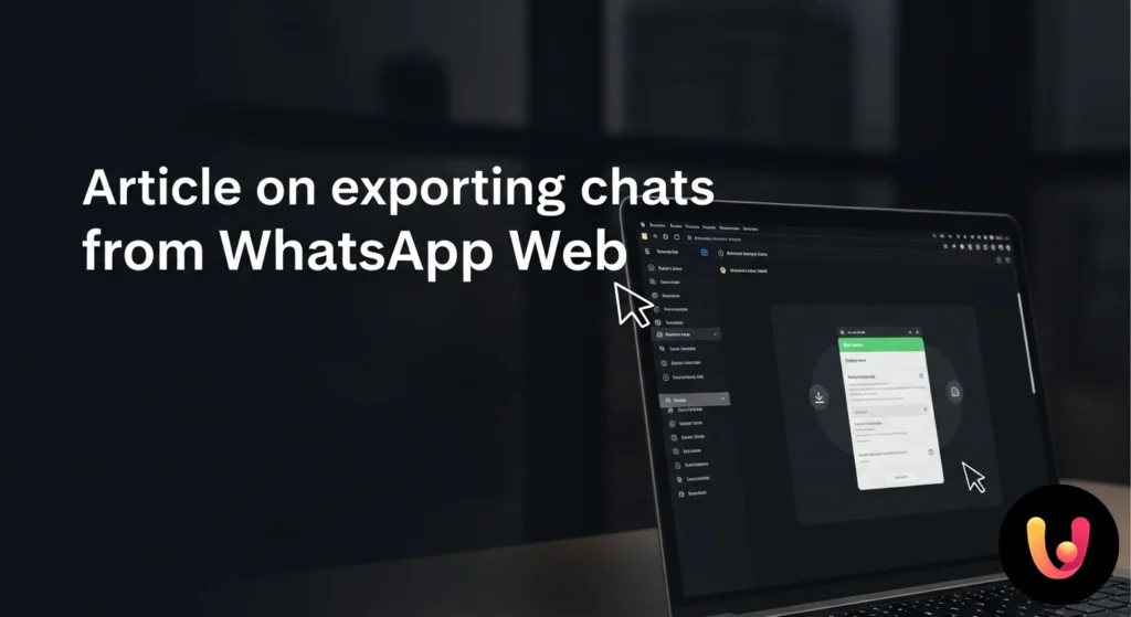Interfaccia di whatsapp web che mostra il menu a tendina di una chat con l'opzione 'esporta chat' evidenziata.