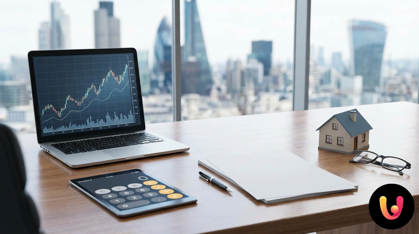 Mani che firmano documenti per la richiesta del mutuo vicino a una calcolatrice e un modellino di casa