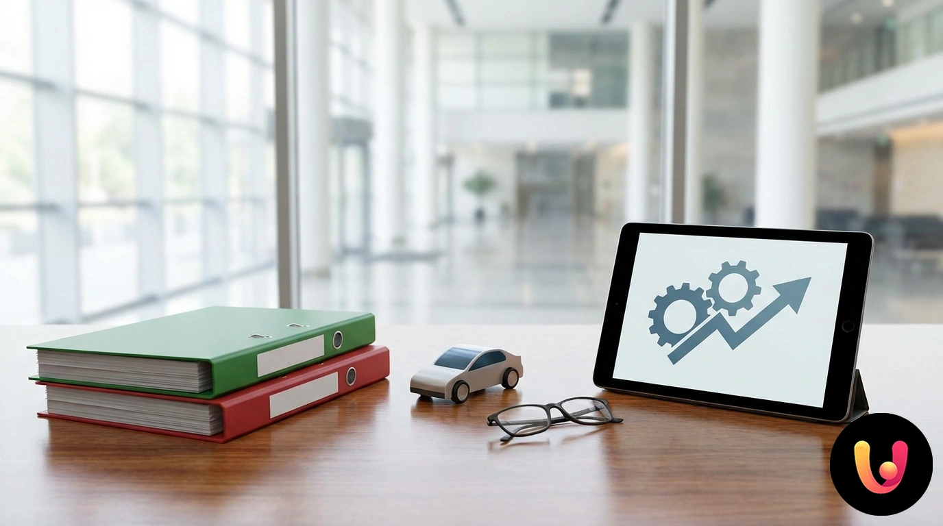 Car insurance policy documents with merit class table and vehicle keys on a desk