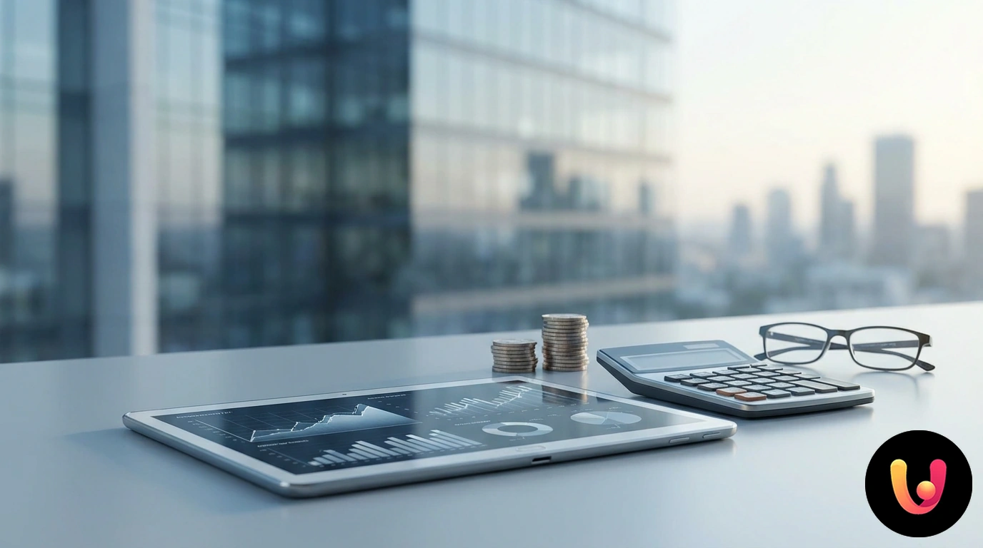 Calculator, pen, and Euro coins placed on forms for declaring financial income
