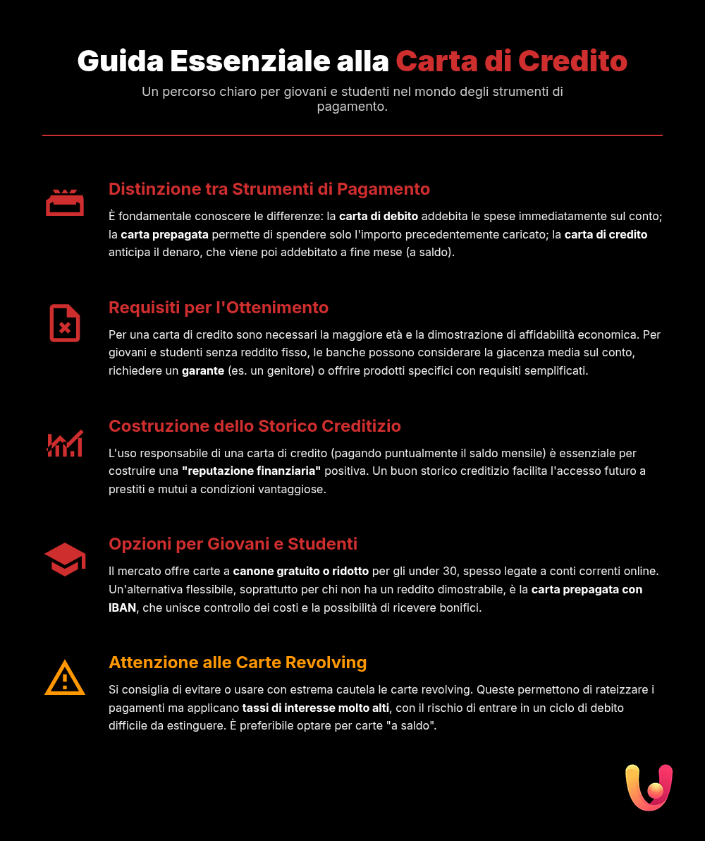 Cartão de Crédito para Jovens: Guia de Escolha para Menores de 30 - Infográfico resumo