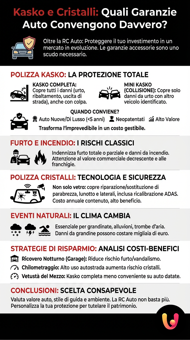 Kasko e Cristalli: Quali Garanzie Auto Convengono Davvero? - Infografica riassuntiva