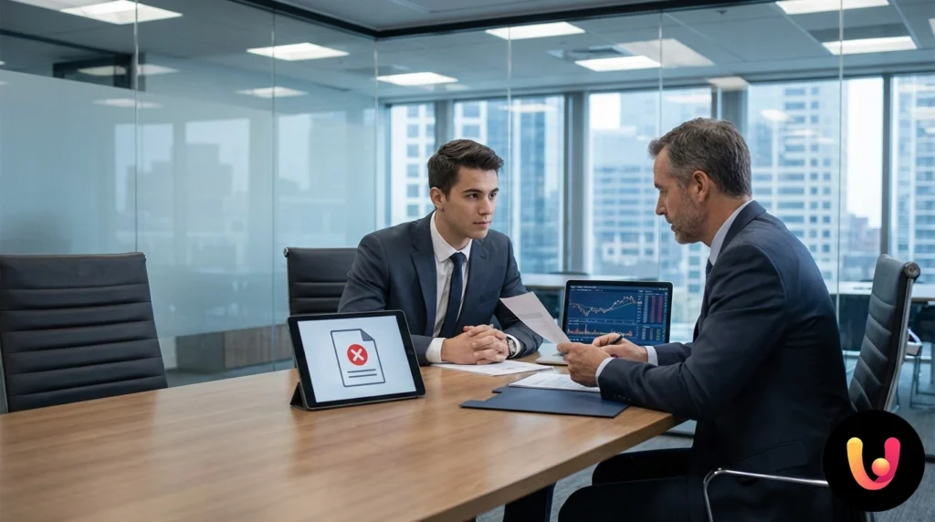 Mutuo Under 36 Respinto: 5 Errori e Come Risolverli Subito Giovane coppia preoccupata consulta documenti bancari relativi al rifiuto del mutuo casa