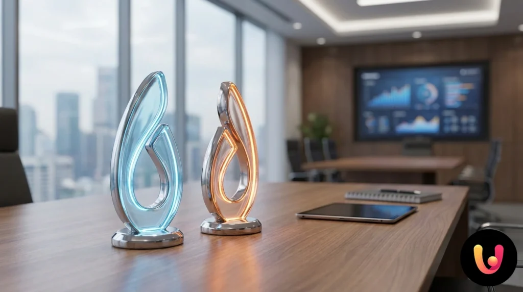 Logos de Claude AI et DeepSeek compar&eacute;s sur un fond num&eacute;rique bleu fonc&eacute;