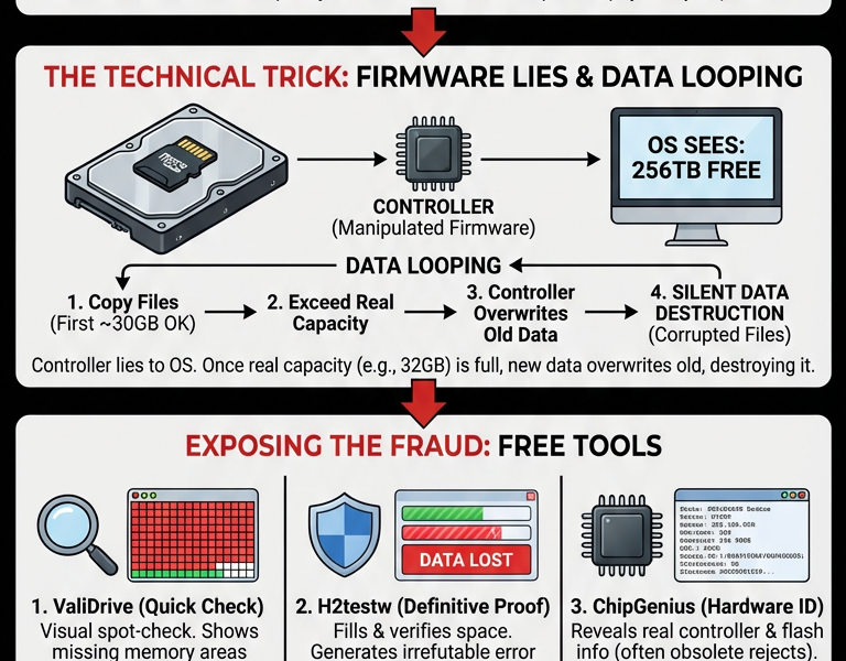 Infografica: 256TB Hard Drive: How to Expose the Scam and Get a Refund