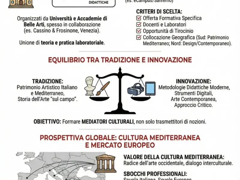 Infografica: 60 CFU Arte e Immagine: Guida a atenei e piani di studi