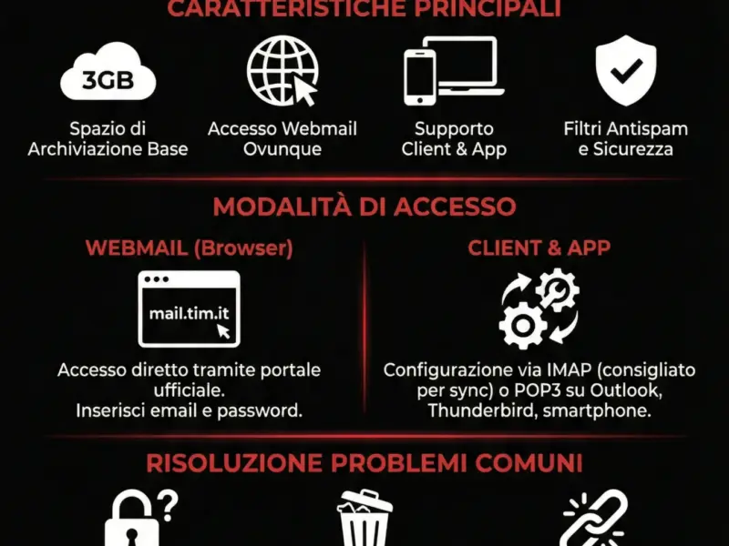 Infografica: Alice Mail: Guida al Tuo Account TIM Mail (Ex Alice)