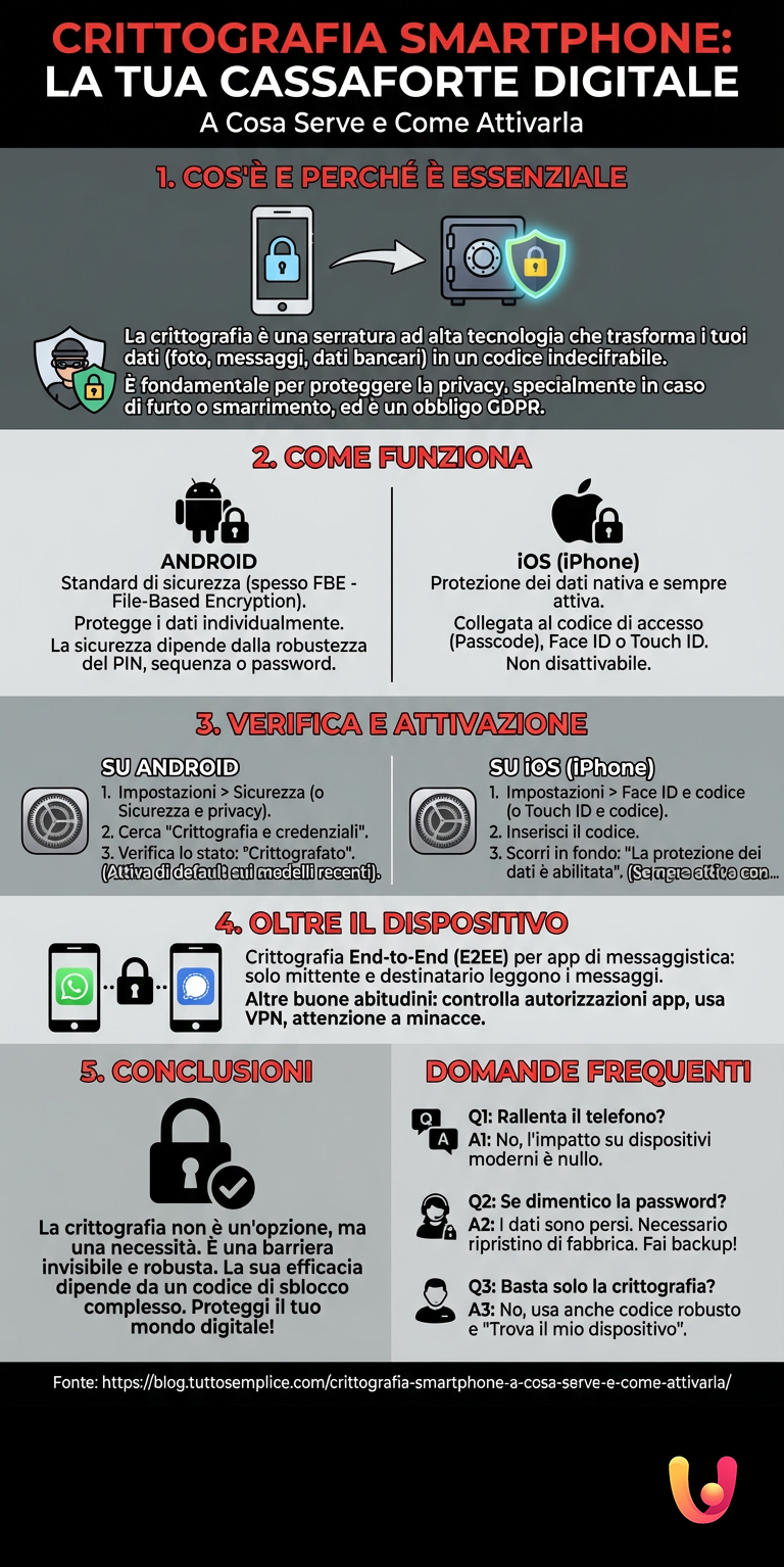 Criptografia de Smartphone: Para Que Serve e Como Ativ&aacute;-la - Infografia resumida