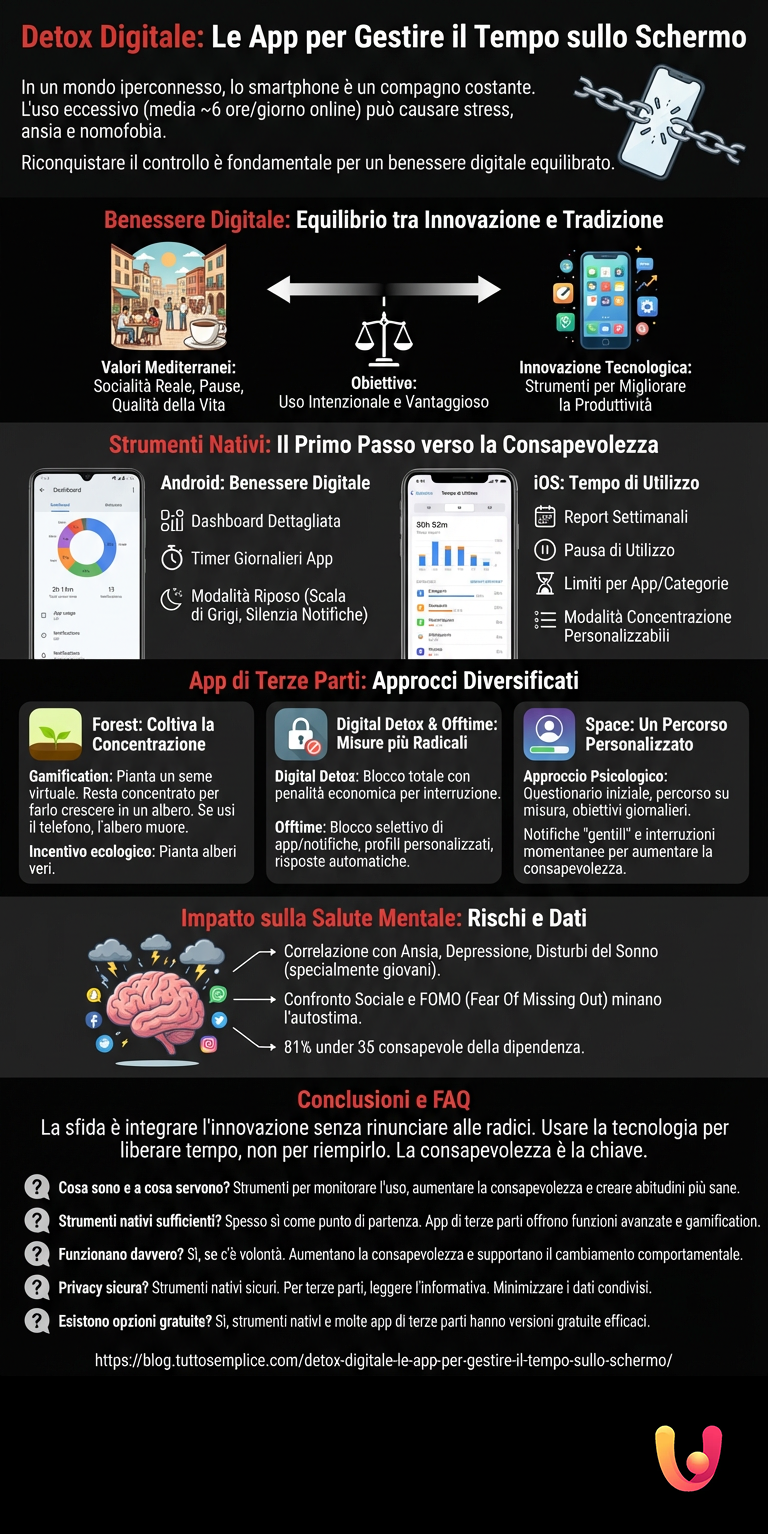 Infografia: Detox Digital: As Apps para Gerir o Tempo de Ecrã Detox Digital: As Apps para Gerir o Tempo de Ecrã - Infografia resumida