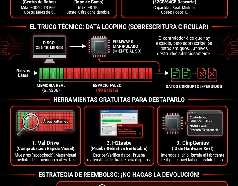 Infografica: Disco duro de 256 TB: c&oacute;mo destapar el timo y conseguir el reembolso