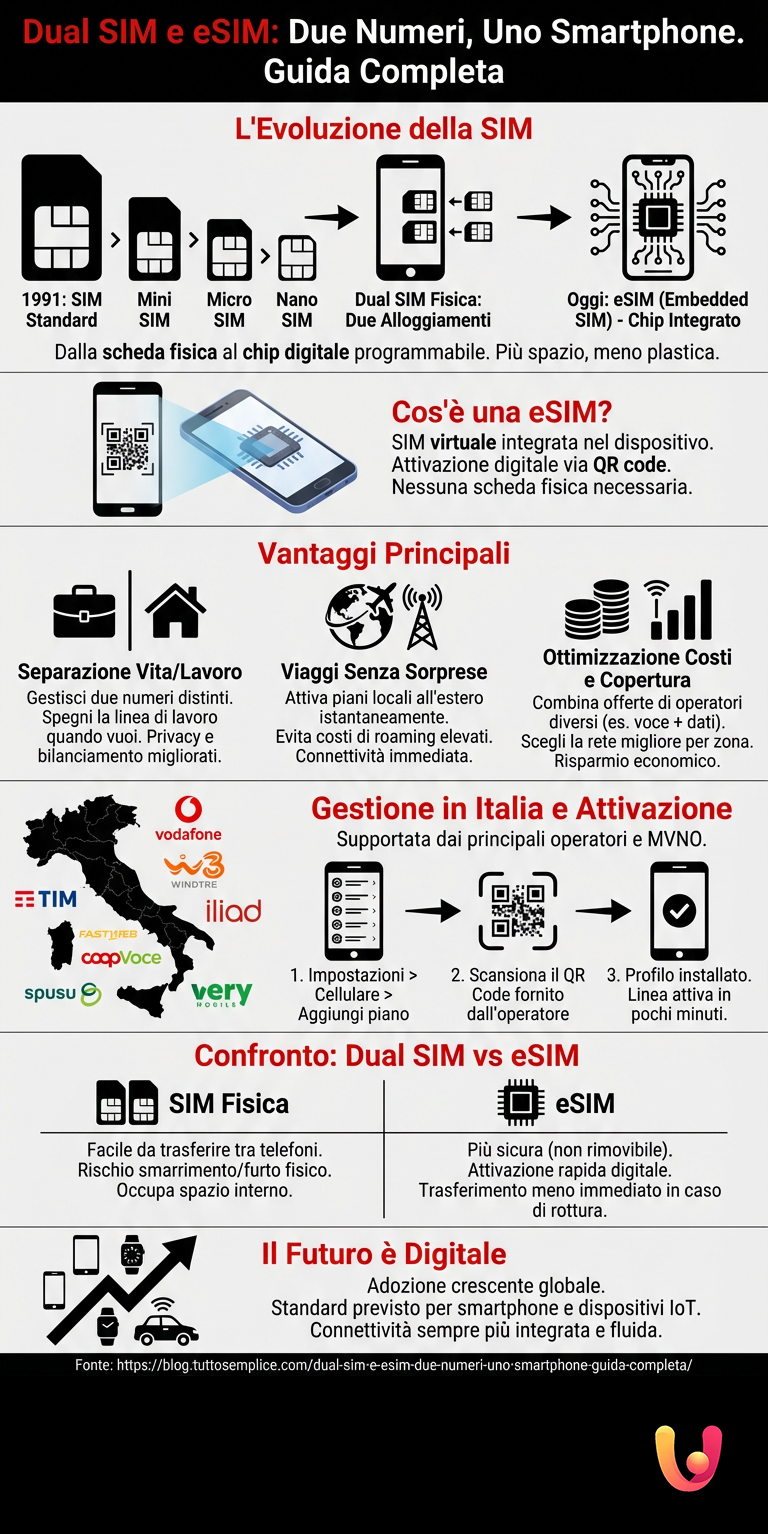 Dual SIM y eSIM: Dos n&uacute;meros, un smartphone. Gu&iacute;a completa - Infograf&iacute;a resumen