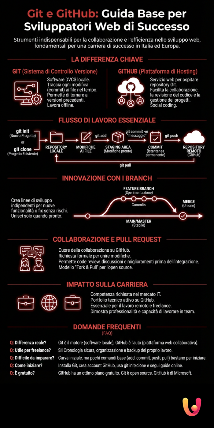 come usare git e github: guida per principianti -... Introduzione a Git e GitHub per Sviluppatori Web