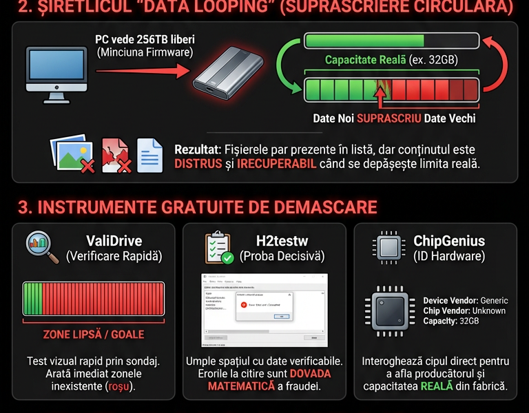 Infografica: Hard Disk de 256TB: Cum să Demascați &Icirc;nșelătoria și să Obțineți Rambursarea