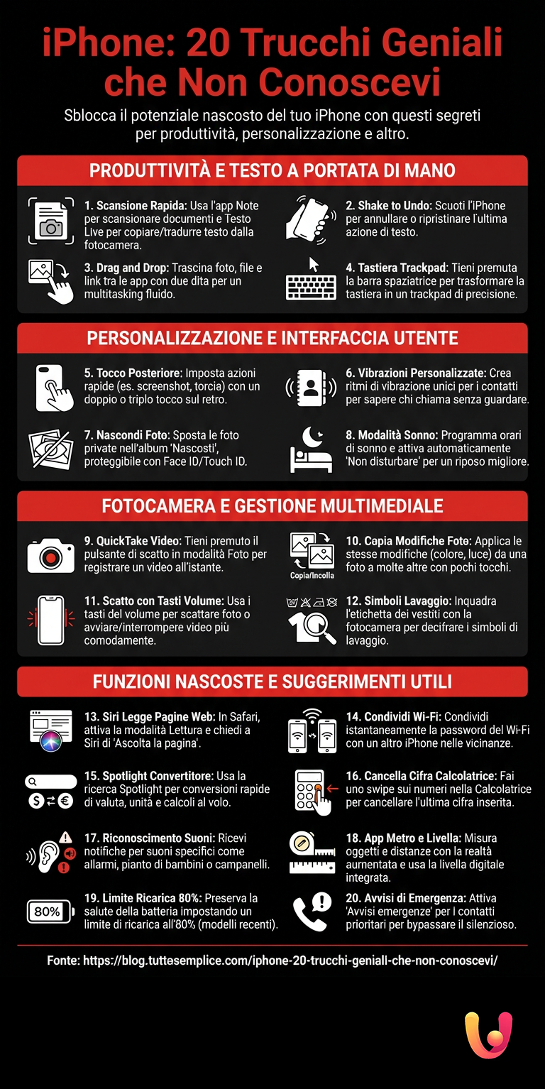 Infografía: iPhone: 20 trucos geniales que no conocías iPhone: 20 trucos geniales que no conocías - Infografía resumen
