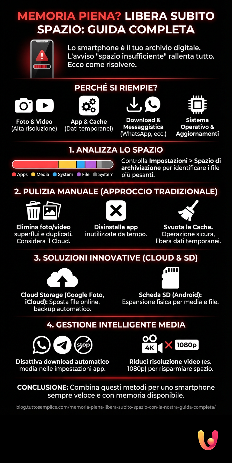 Infografia: Memória cheia? Liberte espaço imediatamente com o nosso guia completo Memória cheia? Liberte espaço imediatamente com o nosso guia completo - Infografia resumida