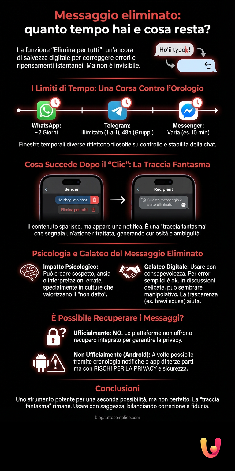 Mesaj șters: c&acirc;t timp ai și ce răm&acirc;ne? - Infografic rezumativ