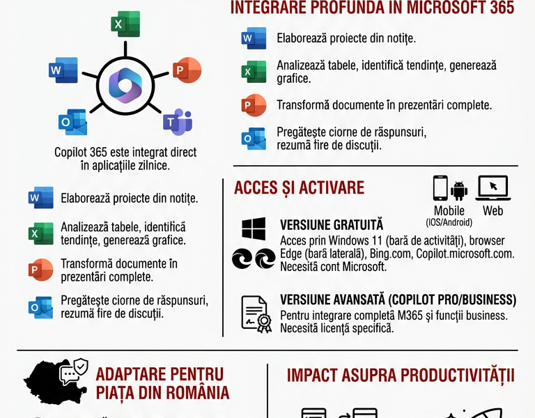 Infografica: Microsoft Copilot: Ghid Practic și Complet 2025