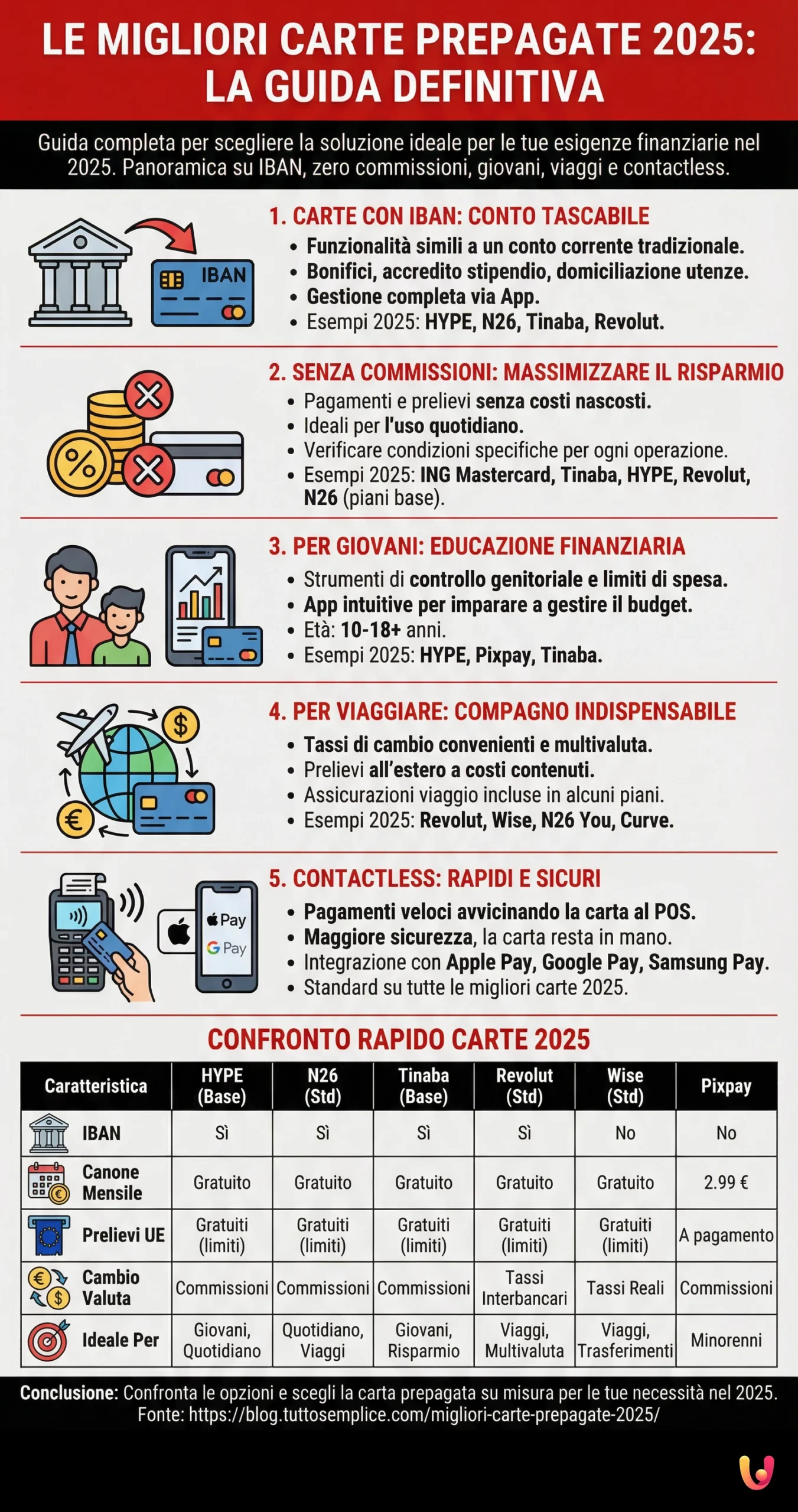 The Best Prepaid Cards 2025: The Ultimate Guide - Summary Infographic