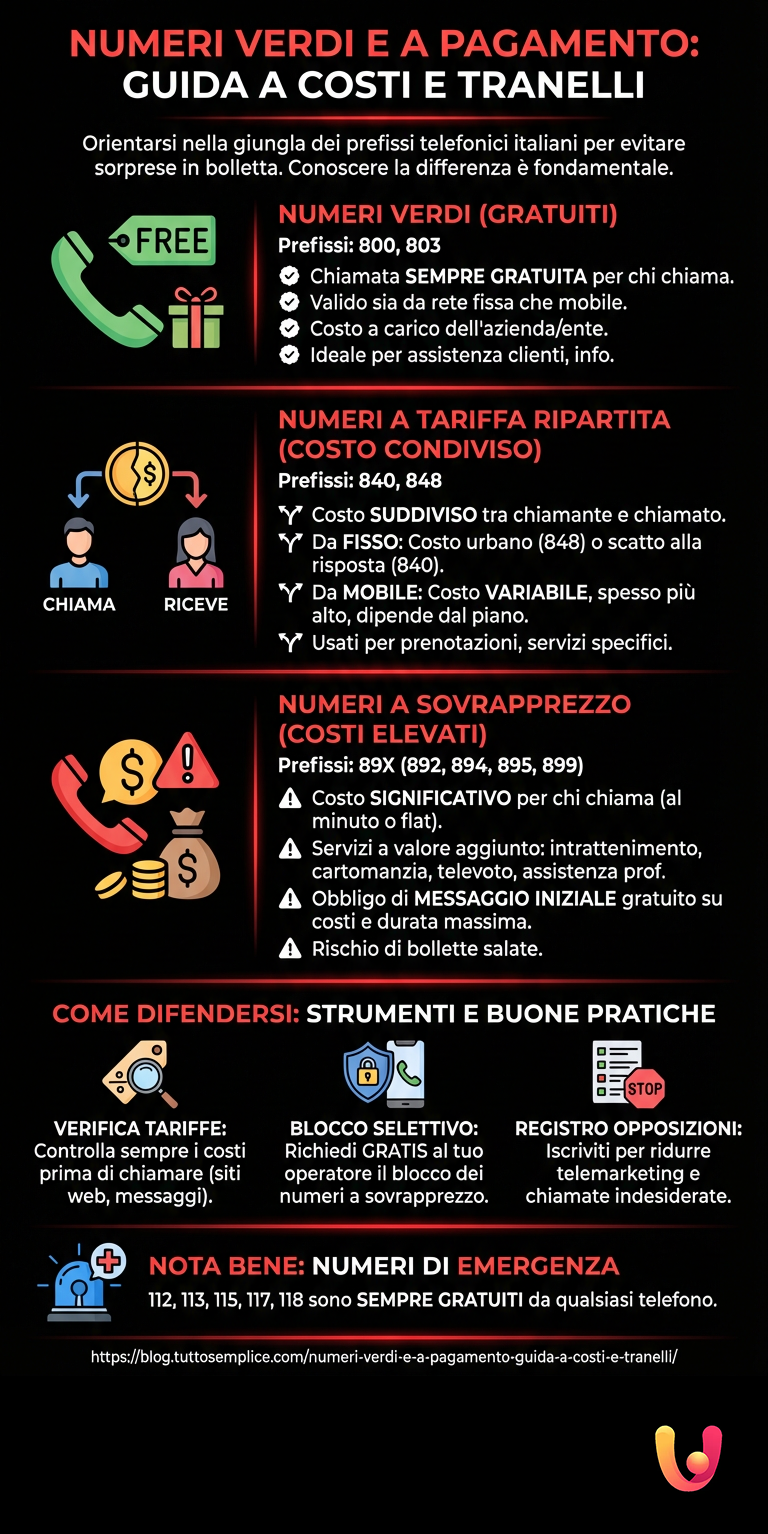 Numere verzi și cu plată: ghid despre costuri și capcane - Infografic rezumat