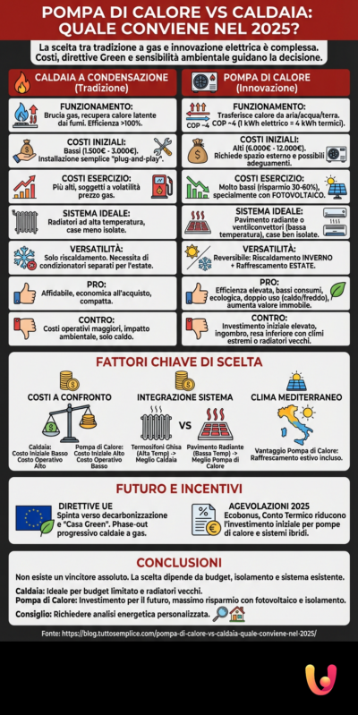 Pompa di Calore vs Caldaia: Quale Conviene nel 2025?