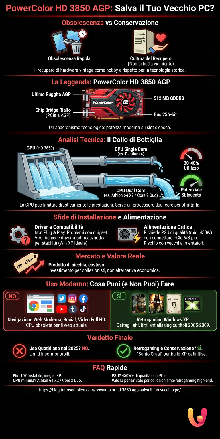 PowerColor HD 3850 AGP: Salva il Tuo Vecchio PC? - Infografica riassuntiva