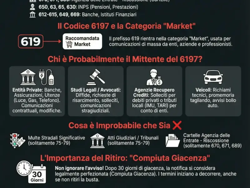 Infografica: Raccomandata 6197: Chi ti Sta Cercando? Ecco la Risposta!