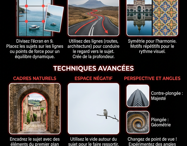 Infografica: Techniques de photographie sur smartphone : obtenez des photos parfaites