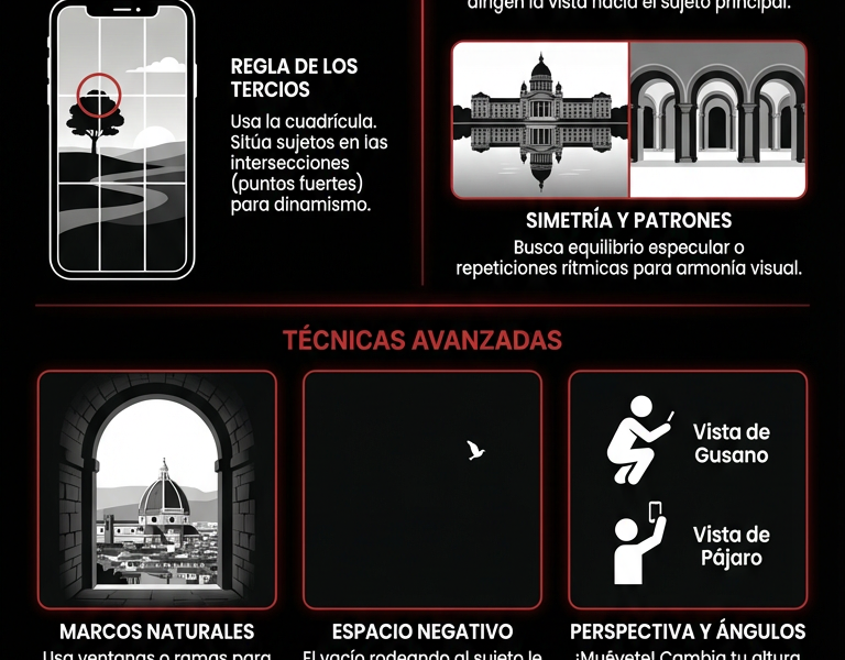 Infografica: T&eacute;cnicas de fotograf&iacute;a con el smartphone: consigue fotos perfectas