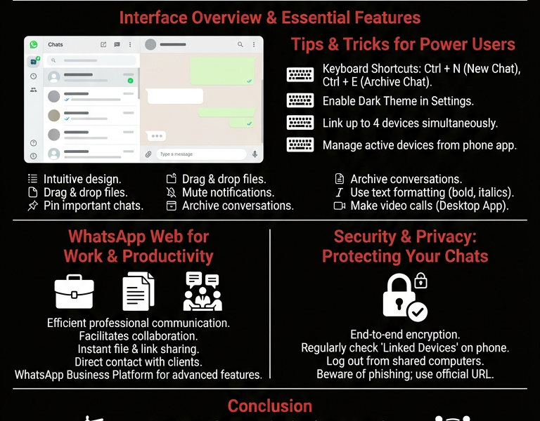 Infografica: WhatsApp Web: A Complete Guide to Making the Most of It