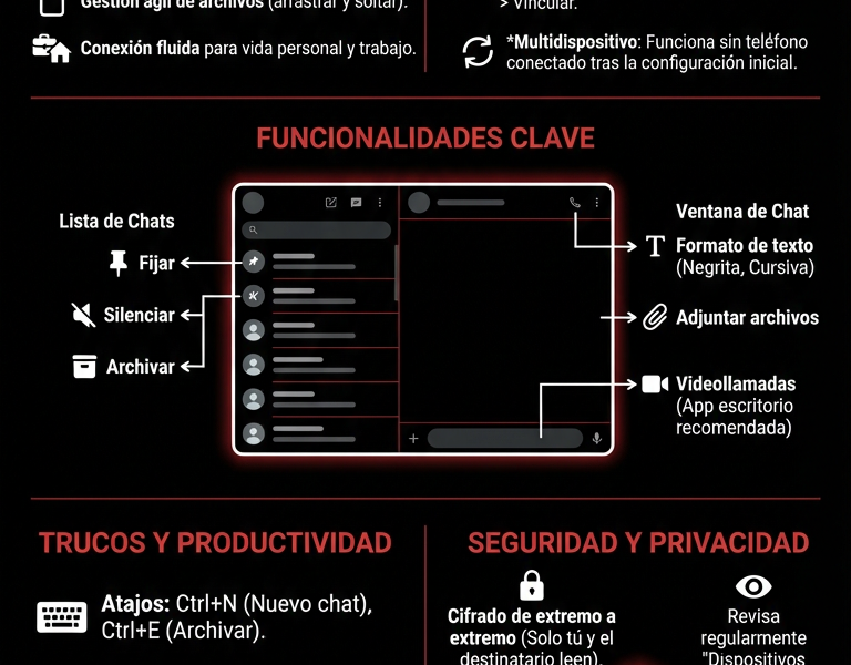Infografica: WhatsApp Web: Gu&iacute;a completa para sacarle el m&aacute;ximo partido