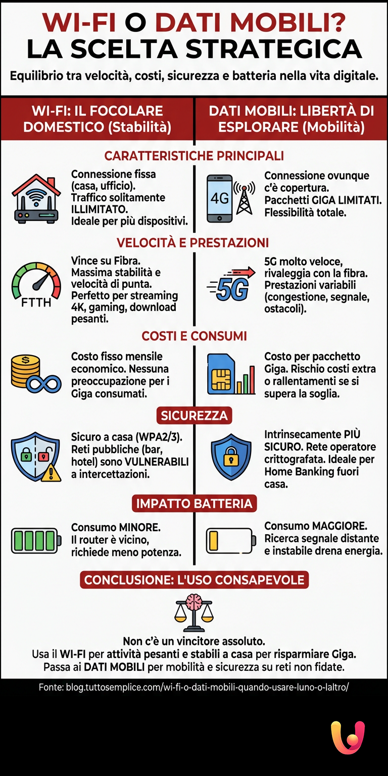 Infographie : Wi-Fi ou Données Mobiles ? Quand Utiliser l'Un ou l'Autre Wi-Fi ou Données Mobiles ? Quand Utiliser l'Un ou l'Autre - Infographie récapitulative