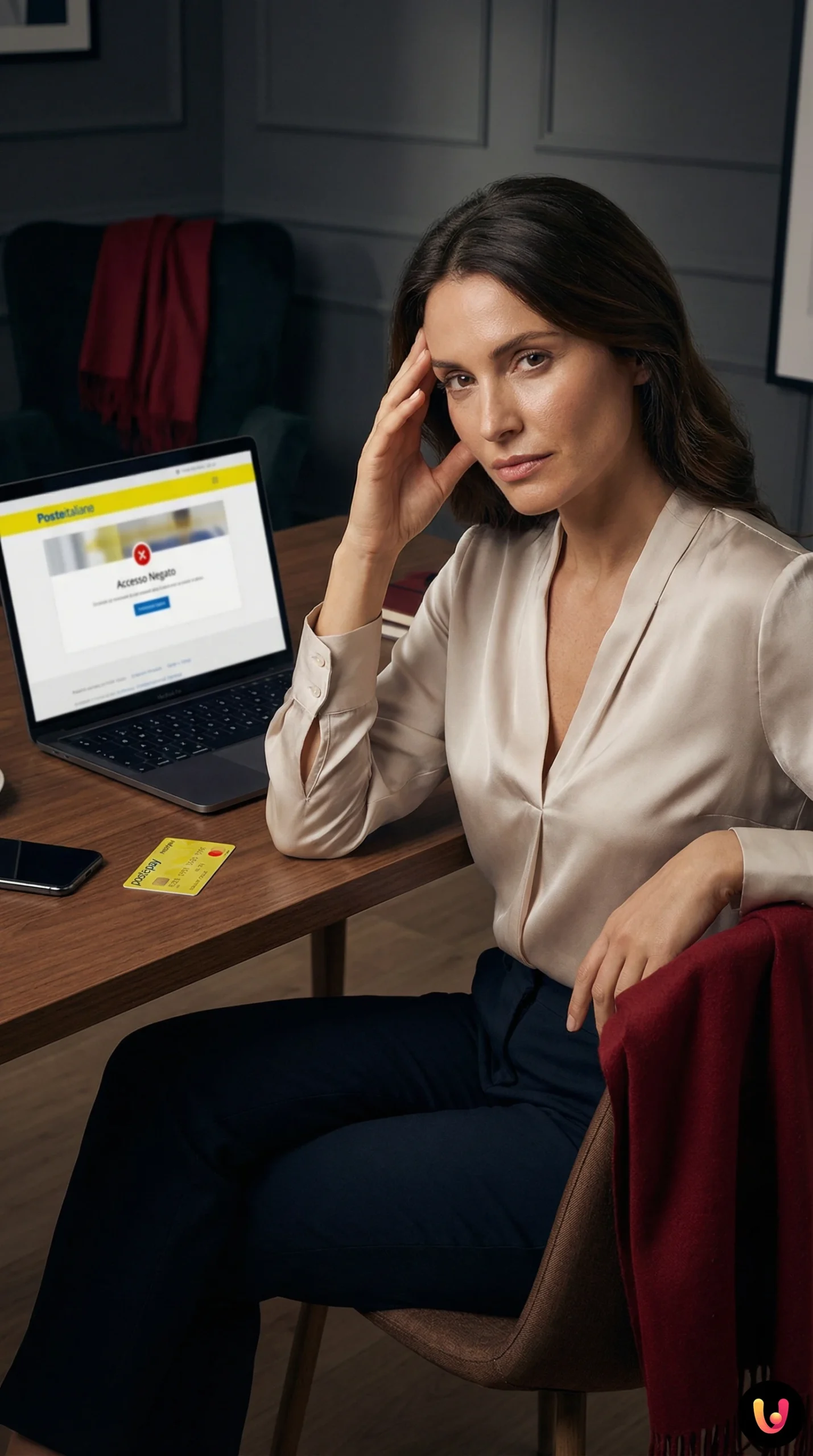 Utente preoccupato davanti al pc per problemi di accesso al sito Postepay