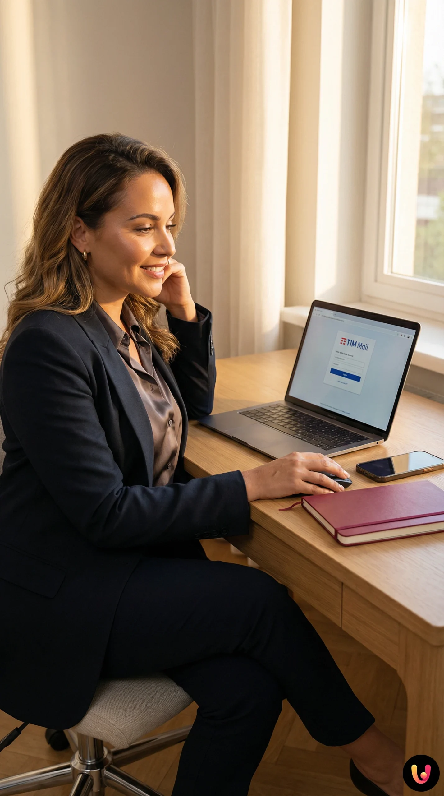 Benutzer am Computer beim Login in das TIM Mail Postfach