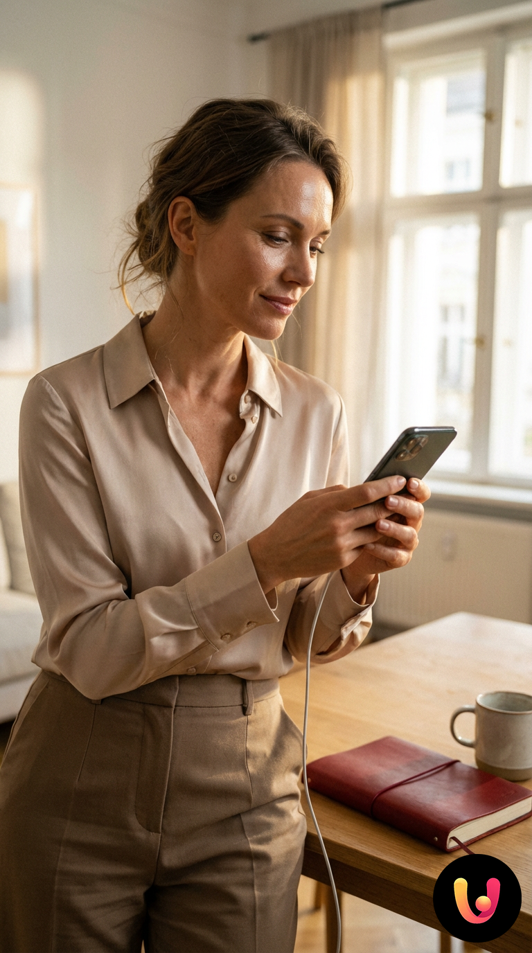 Smartphone charging showing battery percentage on the display