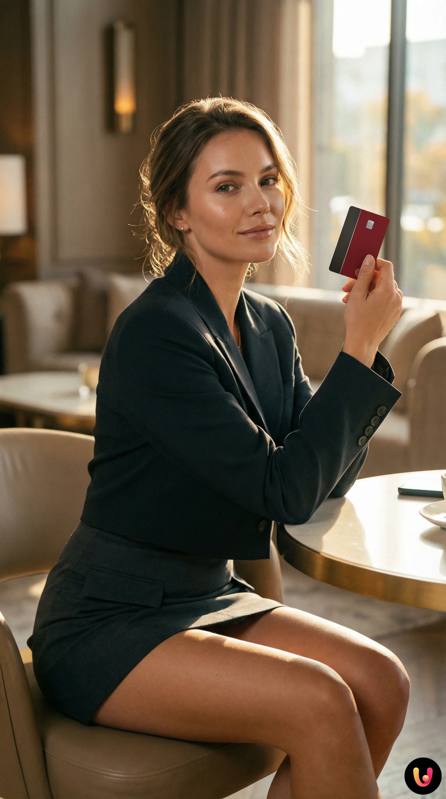 Persoană care utilizează un card preplătit pentru plăți online sigure pe smartphone