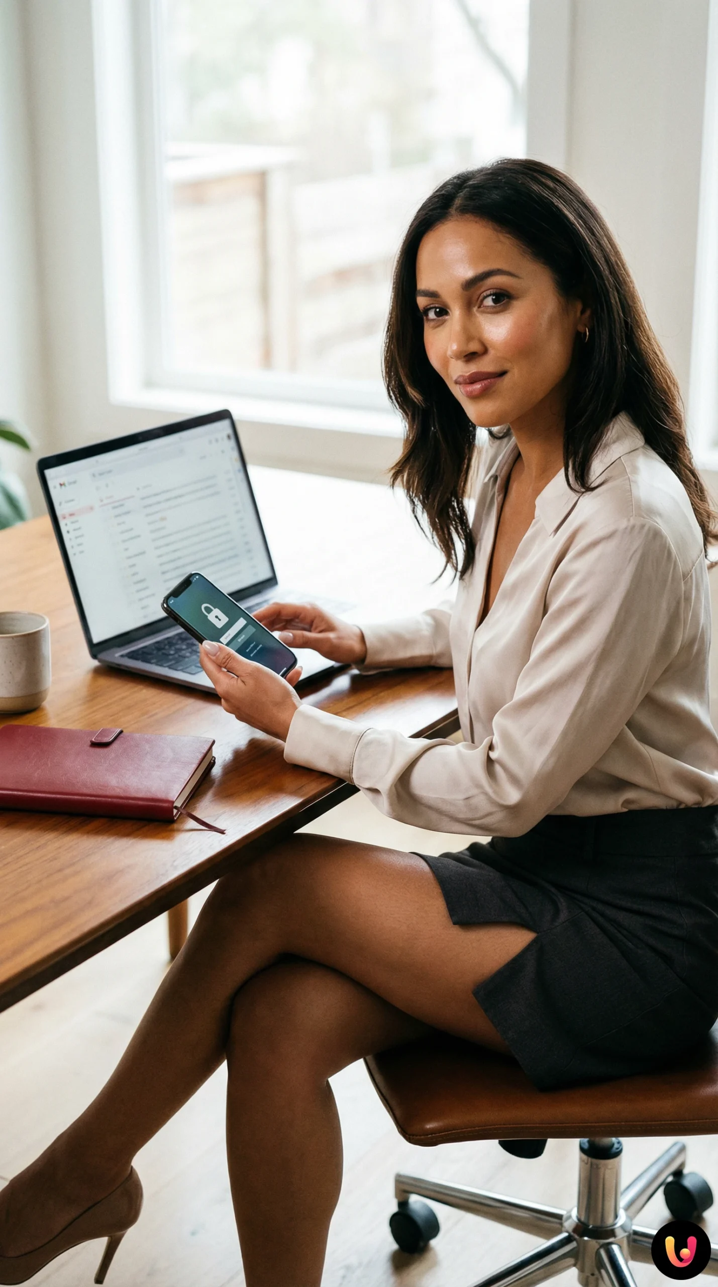 Utente digita la nuova password di Alice Mail su un portatile sicuro